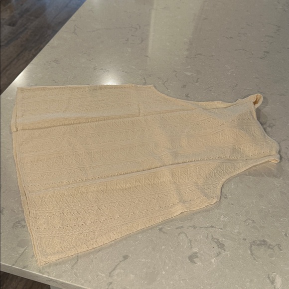 New! Sezane Cream Cotton Draped Tank Size Medium - Picture 6 of 6